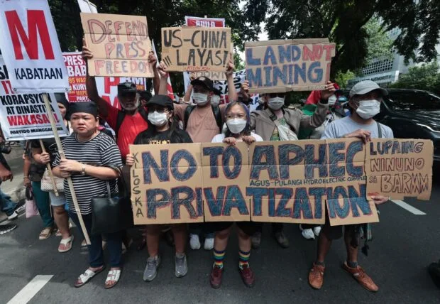 WATCH: Protest rally to greet Marcos' Sona
