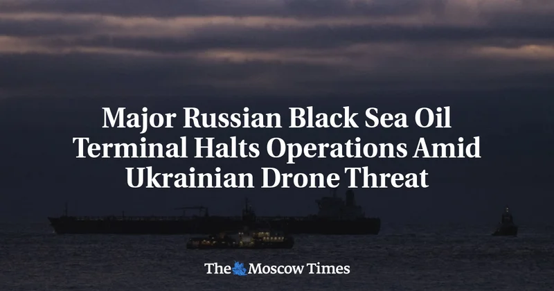 Major Russian Black Sea Oil Terminal Halts Operations Amid Ukrainian Drone Threat