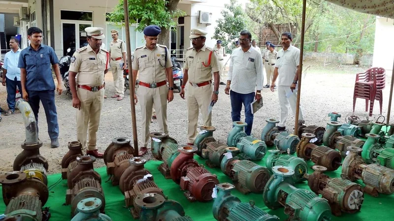Guntur police arrest six for ‘stealing’ 91 motor pump sets