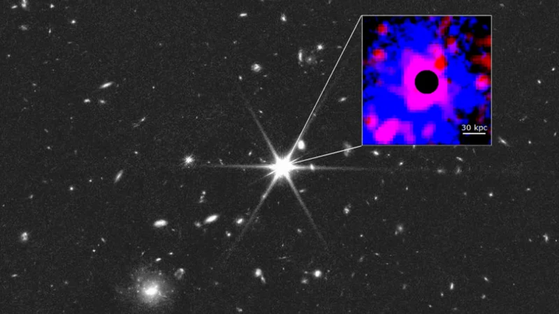X-ray spacecraft detects the 36-million-degree 'breath' of an ancient black hole