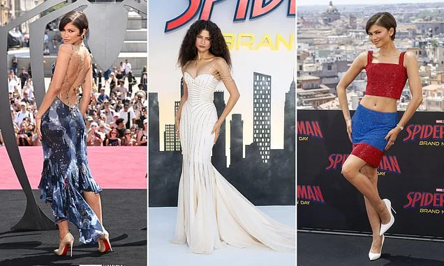 How Zendaya wove Spider-Man into her entire press tour wardrobe as the actress continues to cement her status as the queen of method dressing