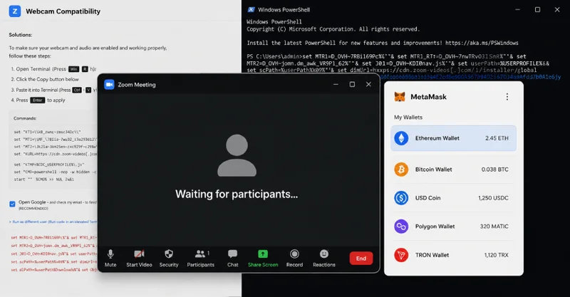BlueNoroff Zoom Phishing Kit Profiles Crypto Wallets Before Malware Delivery