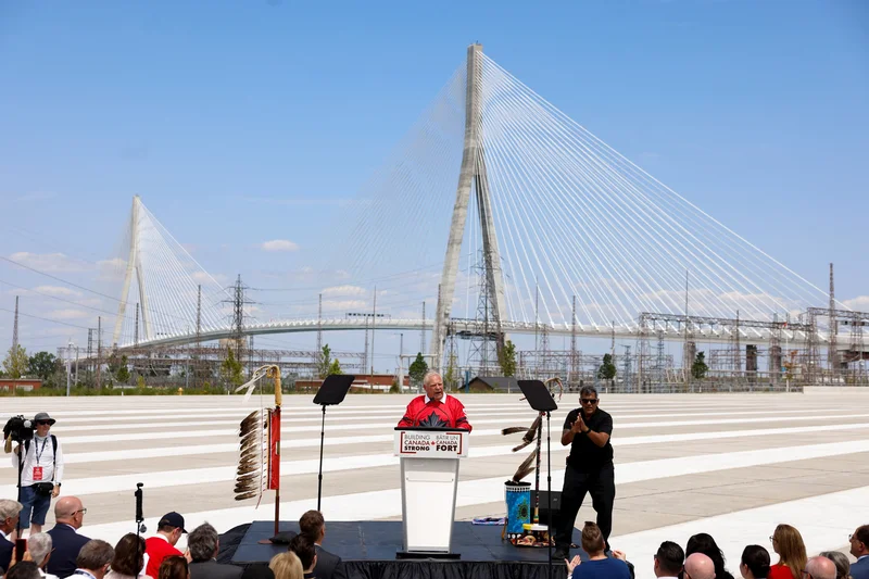 Gordie Howe bridge opens with ribbon cutting in Canada, no U.S. representatives