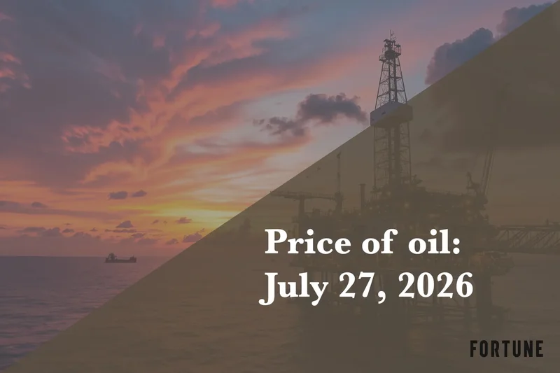 Current price of oil as of July 27, 2026