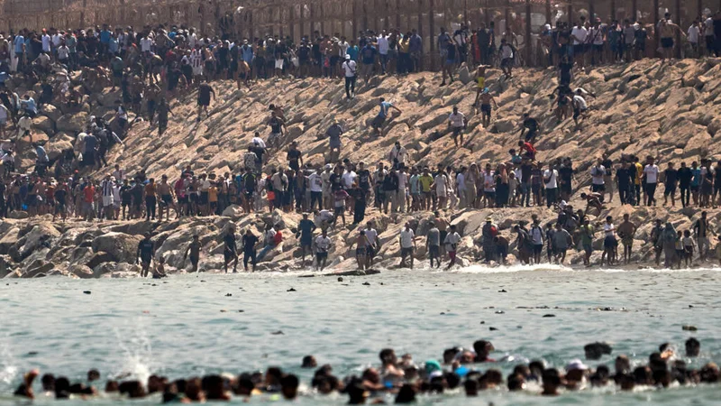 'It took me two hours': 40,000 migrants swim from Morocco into Spain's Ceuta