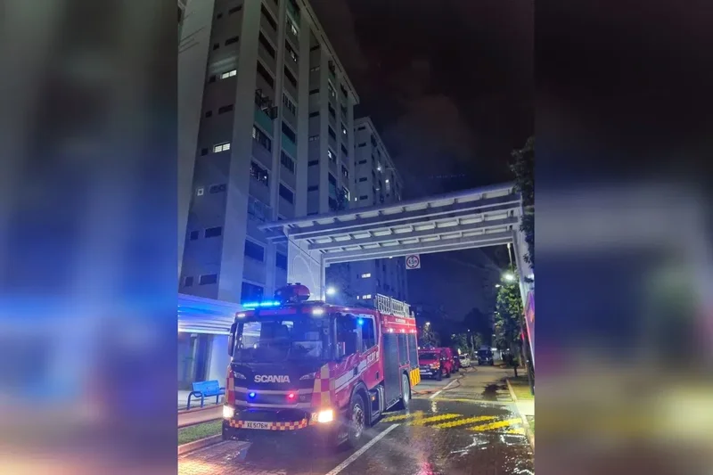 Firefighters among 3 taken to hospital after fire in Clementi HDB flat