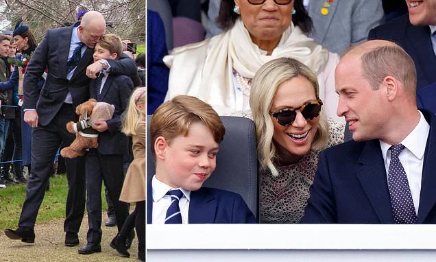 How Prince George looks to Mike and Zara for guidance: Down-to-earth Tindalls are 'helping the future King stay grounded', claims royal expert