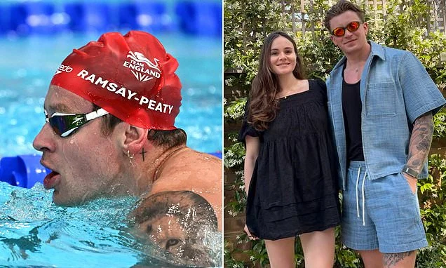 Adam Ramsay-Peaty debuts his new name on his swimming cap at the Commonwealth Games as his wife Holly brands it 'so special'