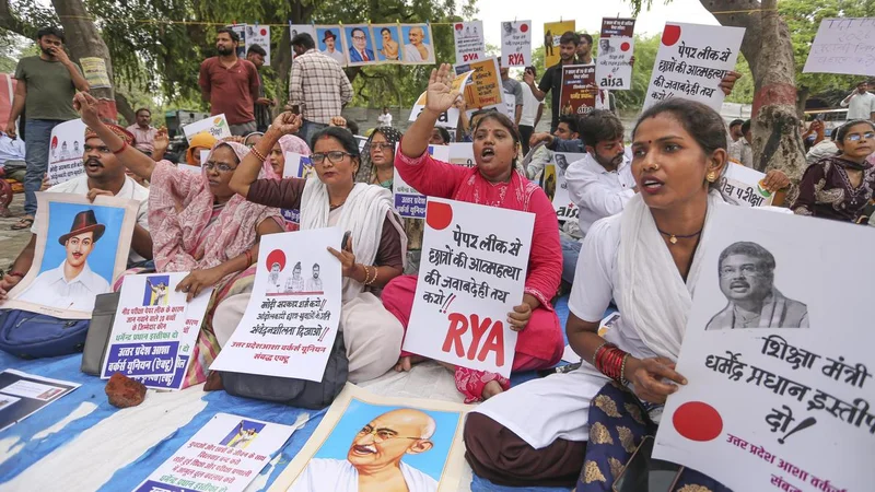 Protests held across Uttar Pradesh over NEET paper leak case and other examination irregularities
