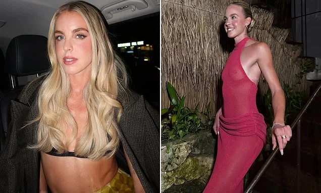 Keely Hodgkinson flashes her abs in a tiny top before going braless in red dress - after enjoying secret dates with Love Island star Casey O'Gorman'