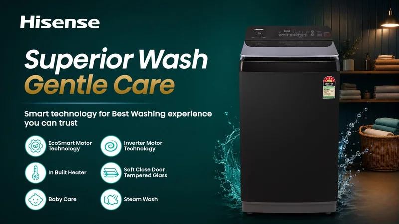 Hisense India Enters the Laundry Category With the Launch of the Washing Machine Range