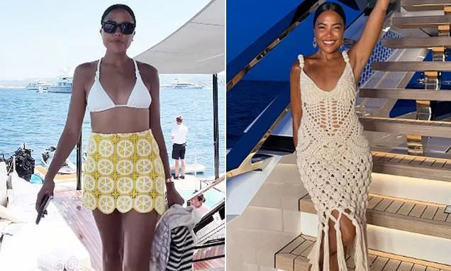 Emma Grede shows off her incredible £20k designer wardrobe after amassing a £300million net worth as she joins her family on board superyacht after saying 'women can't have it all'