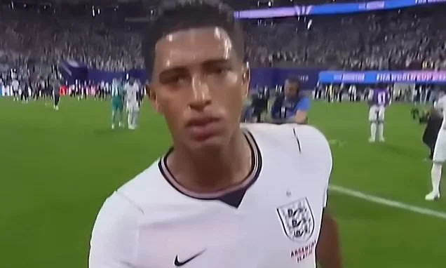 Revealed: Jude Bellingham's brutal dig at World Cup referee as unseen footage goes viral - moments before England star slapped Argentina rival following semi-final defeat