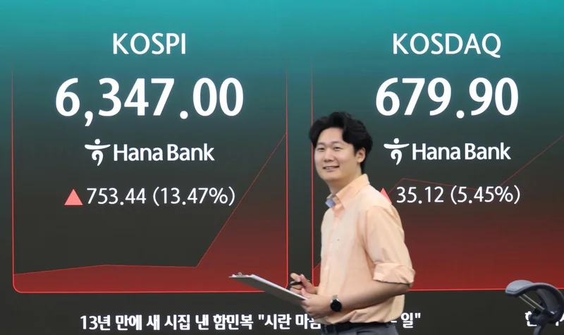 Seoul shares up nearly 13% late Friday morning on tech boost
