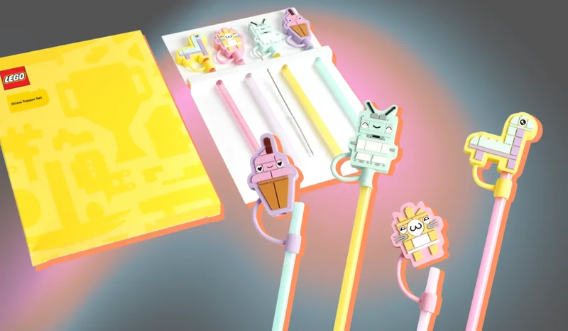 Back-to-school gift idea: Get an adorable pack of Lego straw toppers and reusable straws for free