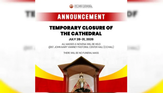 Sto. Niño Cathedral in Calapan to close for sanctuary renovation