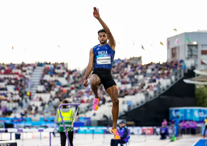Murali Sreeshankar bags Silver in thrilling long jump final, misses Gold by 6 cm