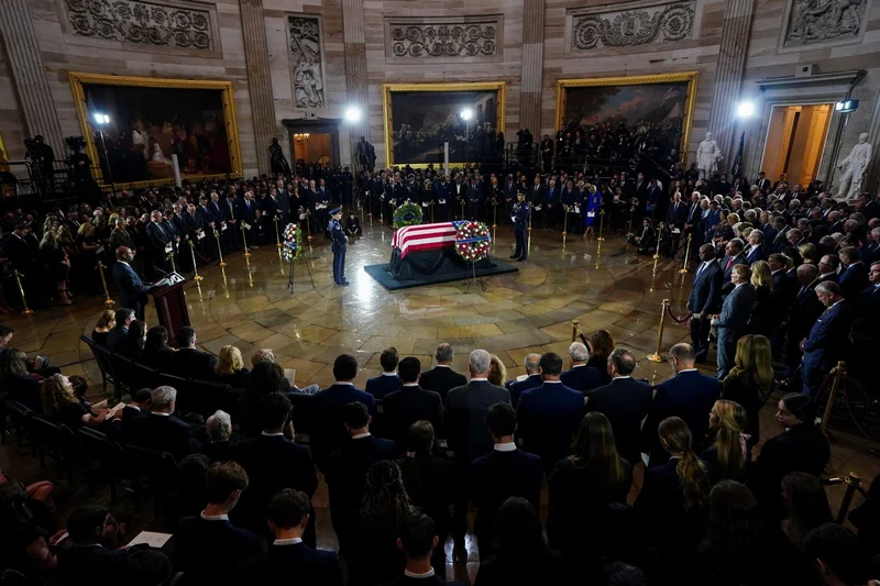 Tributes paid to Lindsey Graham at US Capitol ceremony