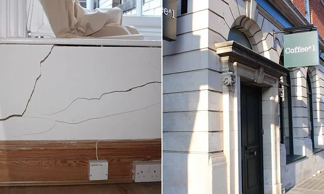 Homeowners claim their flats are worthless after major building work by coffee shop underneath 'caused their walls to crack and floors to sink'