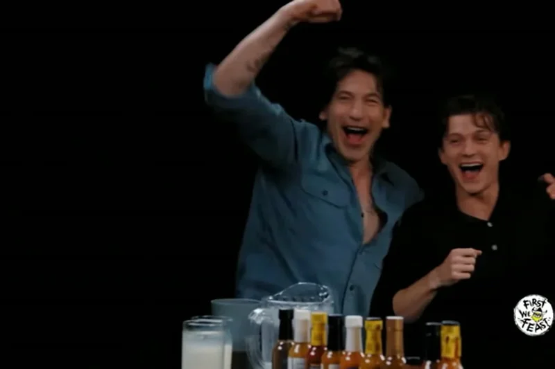 Tom Holland makes Hot Ones history with vomit on set