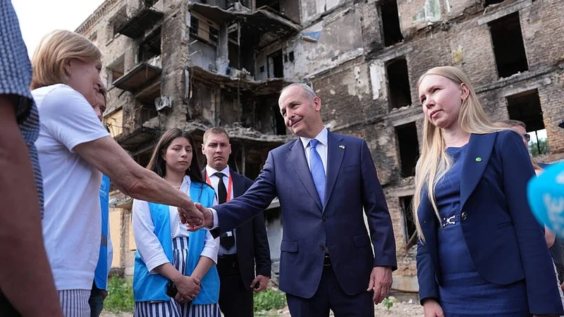 We hid in the bathroom, Taoiseach told as he meets people in bomb-hit Kyiv