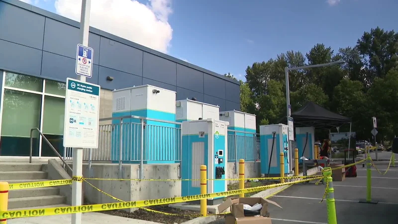 Metal thieves target BC Hydro charging stations and it’s not the first time