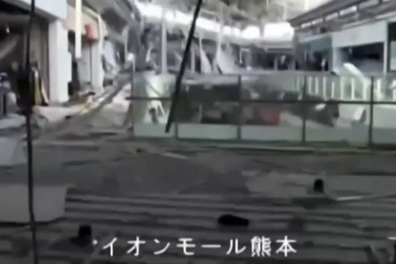 Drone footage shows devastation inside Japanese mall after deadly explosion and earthquake