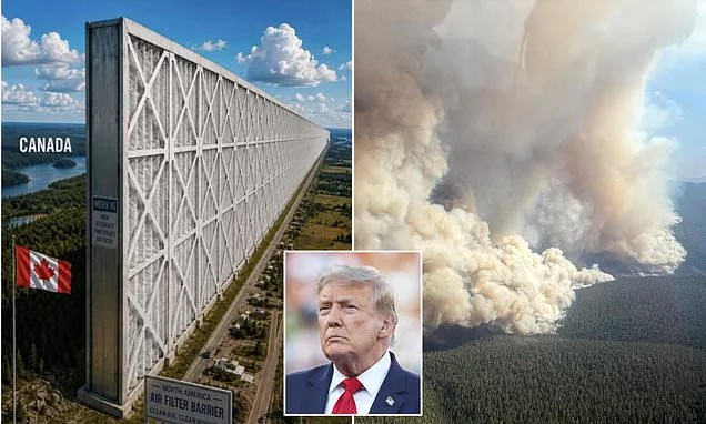 Trump doubles down on threat to build 'North America Air Filter Barrier' between the US and Canada to block wildfire smoke