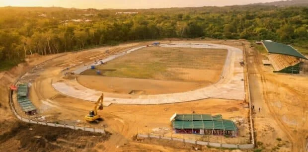 LOOK: Bogo City track oval takes shape as construction progresses