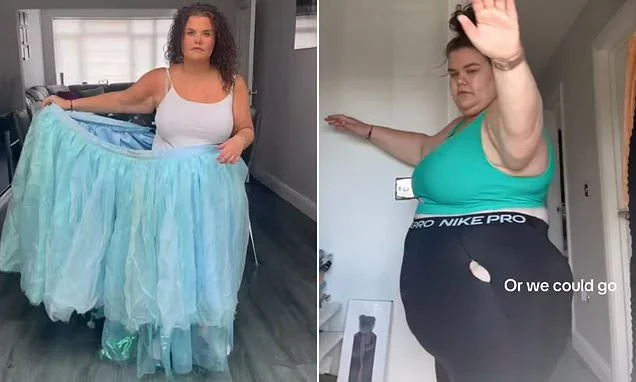 Gogglebox's Amy Tapper, 26, shows off her incredible eight stone weight loss results in before and after snaps