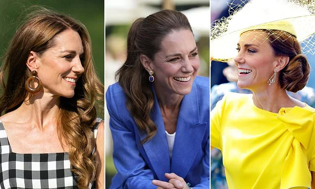 Her Royal Hair-ness! Stylist reveals why Kate relies on just four 'timeless and practical hairdos' to avoid stress, flatter her face and match her 'understated elegance'