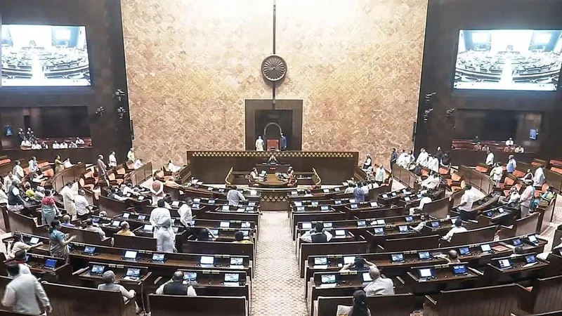 Ruling NDA, INDIA bloc MPs face off with opposing protests within Parliament House complex