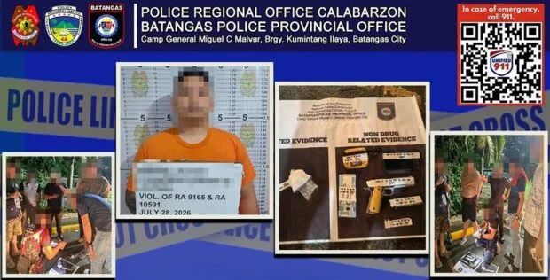 P680,000 worth of shabu, gun, seized in Batangas drug bust