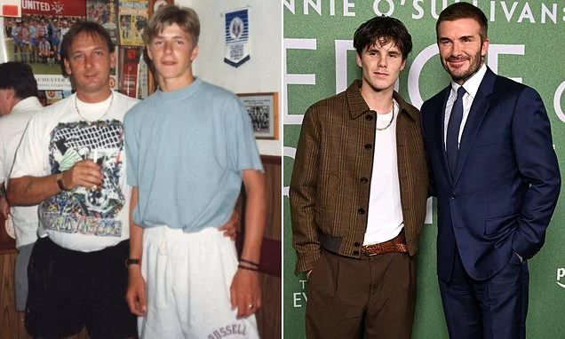 David Beckham, 51, looks just like son Cruz, 21, in throwback snap as he celebrates his father Ted's birthday
