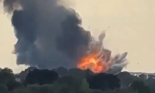Explosion rocks homes as firefighters tackle huge blaze at industrial unit in Essex