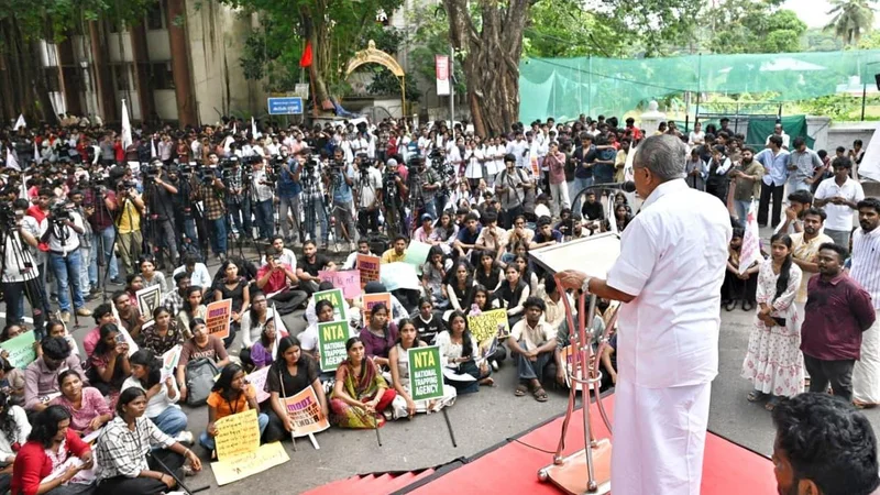 Leader of the Opposition in Kerala Pinarayi Vijayan targets Prime Minister Narendra Modi over NEET irregularities; hits out at Centre for police crackdown on student protests in New Delhi