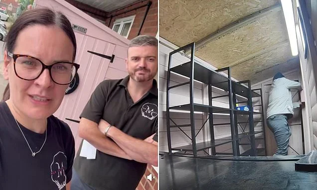 Moment hooded thief breaks into mother's cake shed and kicks 'honesty box' full of cash off wall