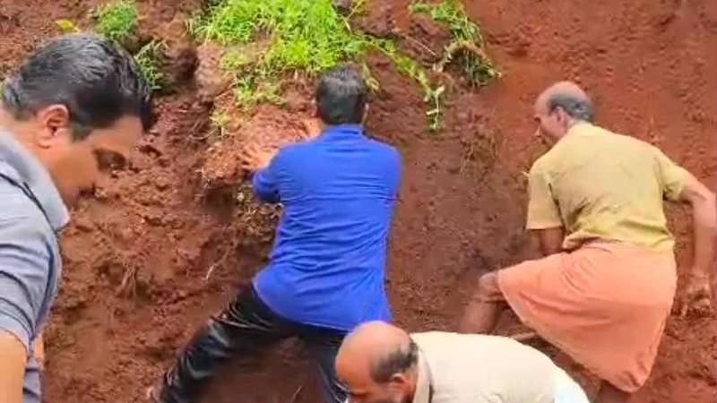 Three construction workers trapped in landslip in Kerala’s Kasaragod rescued