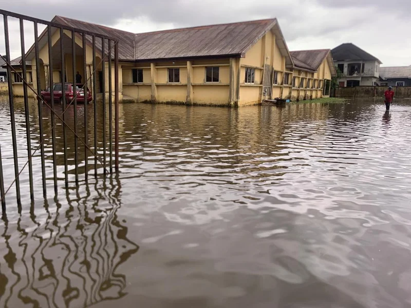 Flood submerges Delta High Court, residential homes, business premises