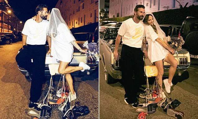Mel C swaps her bridal gown for a sporty T-shirt and trainers in loved-up honeymoon snaps with her husband Chris Dingwall as they jet to Ibiza after 'perfect' countryside wedding