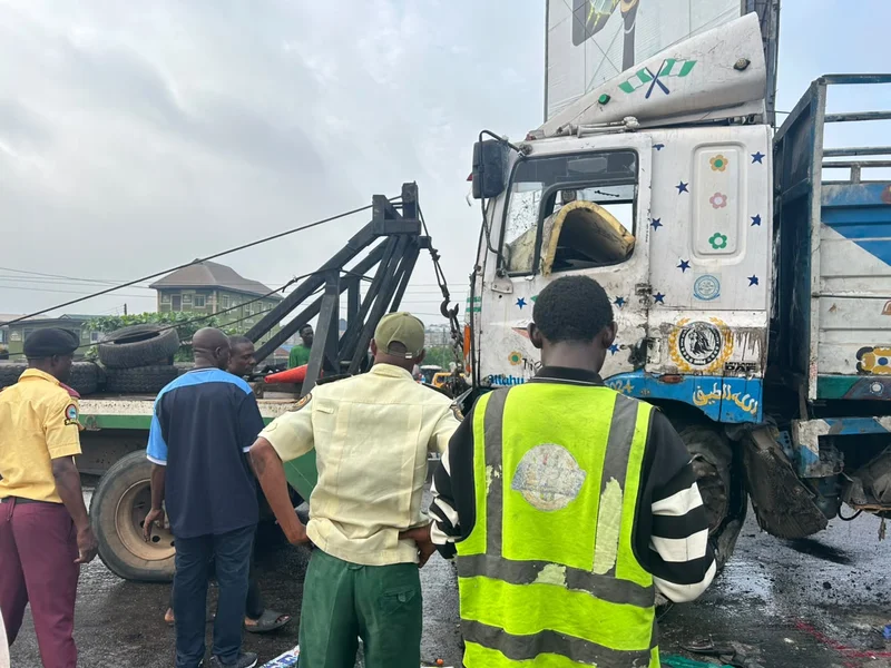 One dead, two injured as truck overturns on Kara bridge in Lagos
