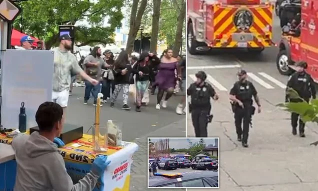 Mass shooting leaves multiple people injured at Seattle food festival as terrifying video shows panicked festivalgoers fleeing for their lives