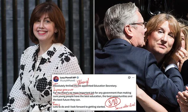 See me! Grammar trouble for new Education Secretary who dismissed spelling tests at school as 'ridiculous'