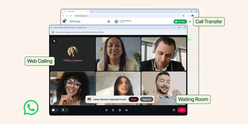 WhatsApp launches web calling alongside new features: call transfer, waiting room