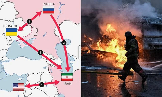 Fears Iran and Ukraine wars could merge into one conflict as Kyiv strikes Caspian Sea weapons ship heading for Russia and the Islamic Republic threatens revenge