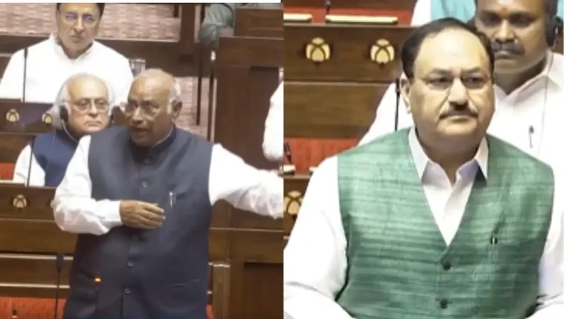 Watch: Kharge, Nadda clash over police action against student protesters