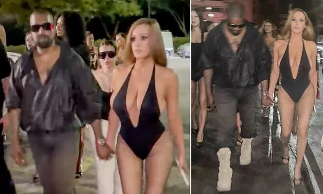 Kanye West's wife Bianca Censori wears plunging Yeezy leotard to go clubbing in Ibiza after hitting the dancefloor naked - ahead of his Madrid gig