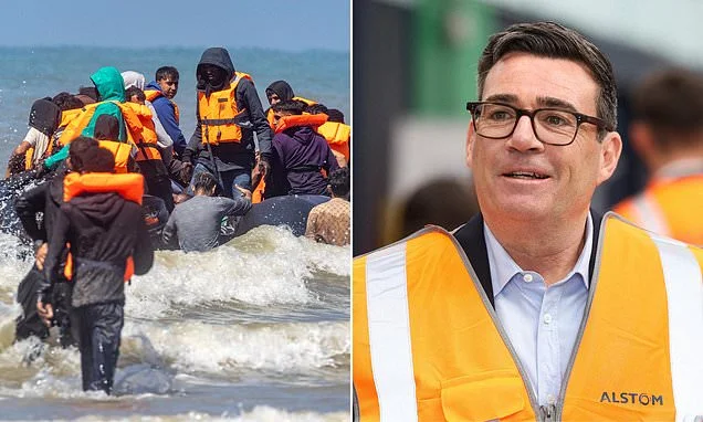 Burnham is accused of 'being out of touch' as fresh images of migrants heading for the UK surface - hours after PM declared 'the plan is working' on stopping small boats