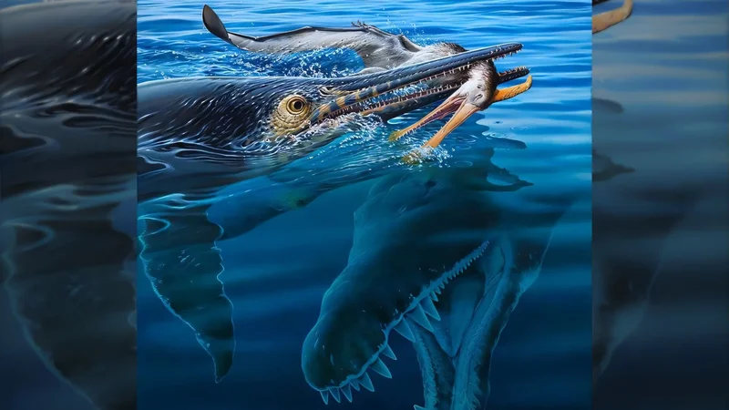 40-foot-long Kronosaurus ate a 23-foot-long marine reptile who ate a pterosaur, fossil shows