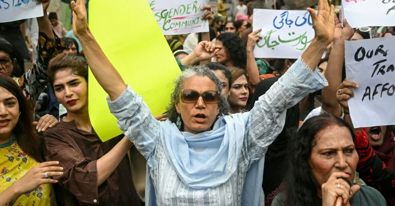 Pakistan's transgender community protests soaring prices